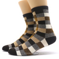 Mens Rhombus Pattern Fashion Socks Business Casual Warm Socks Winter Autumn Sock